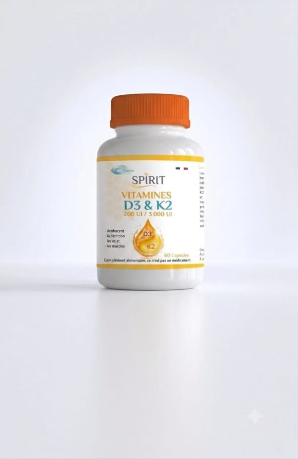 spirit-vitamines-d3-k2-200-ui-3000-ui-60-capsules SPIRIT Vitamines D3 & K2 – 60 capsules